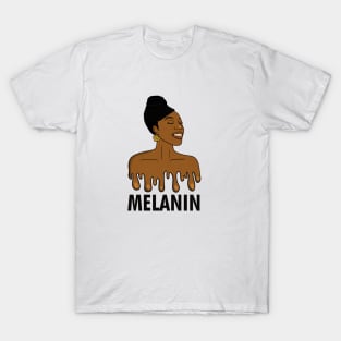 Drippin Melanin Afro Black History T-Shirt